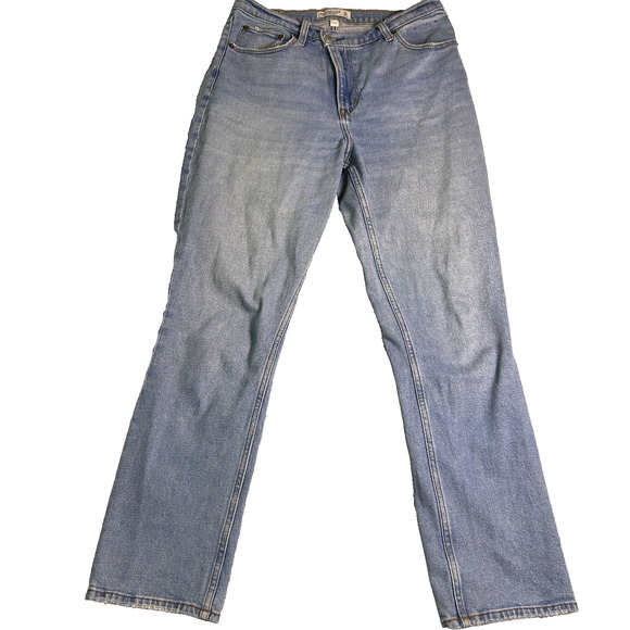 Abercrombie Fitch Curve Love The 90s Slim Straight Jeans Womens 30/10 High Rise - Picture 1 of 6